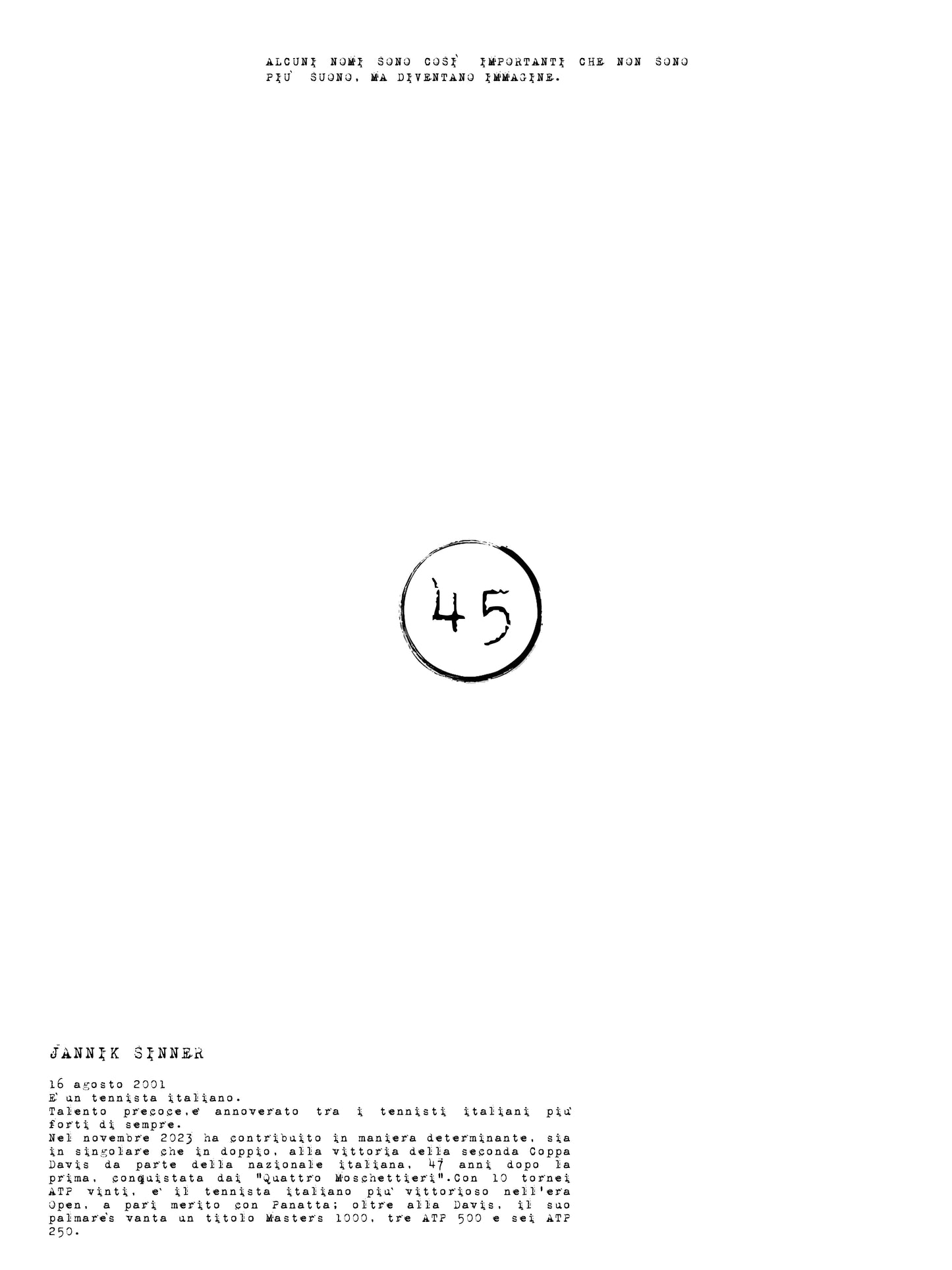 Print 45 // Jannik
